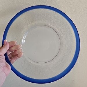 Handblown Cobalt Blue Plate, Made In Mexico
